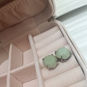 STELLA&DOT seafoam green gem studs